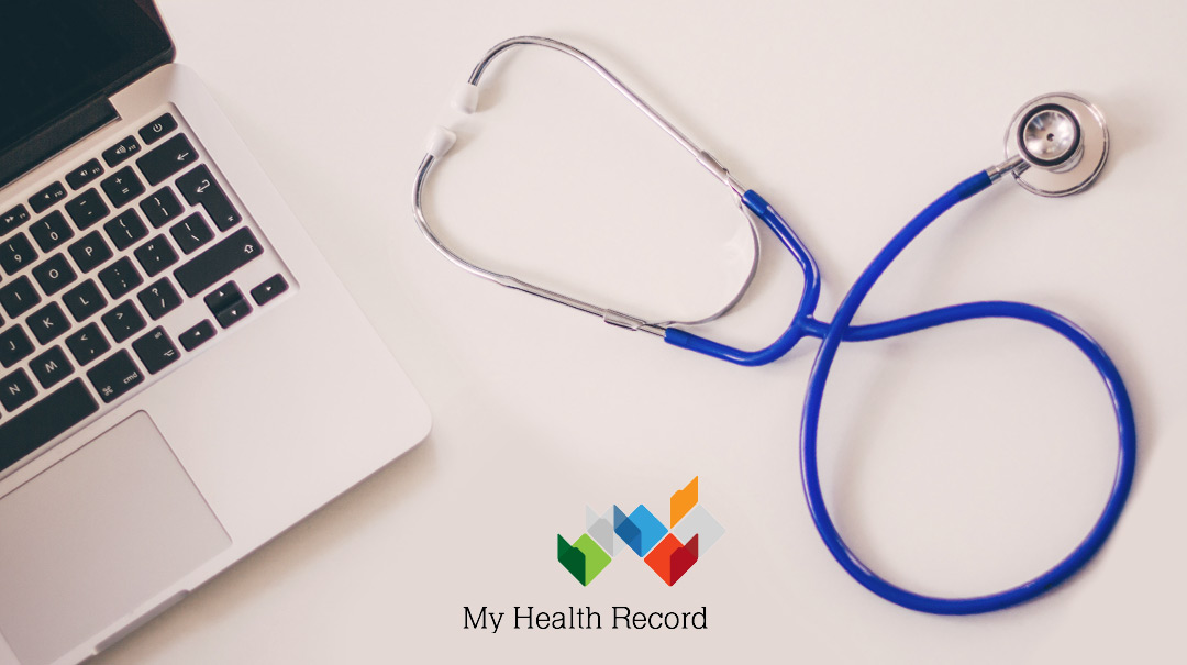 Computer and Stethoscope for My health Record