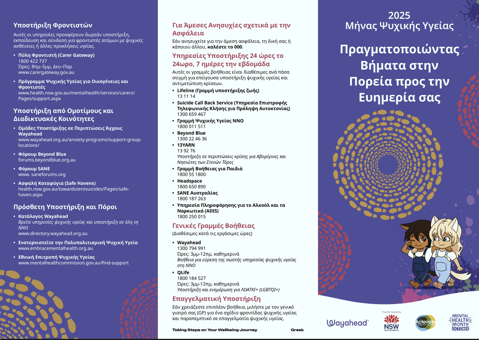 Greek translated MHM trifold trifold flyer